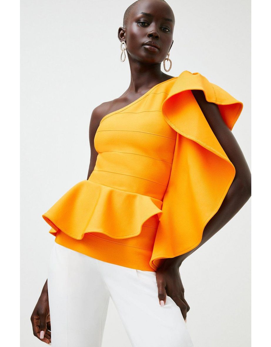 Drama Frill Bandage Knit Top