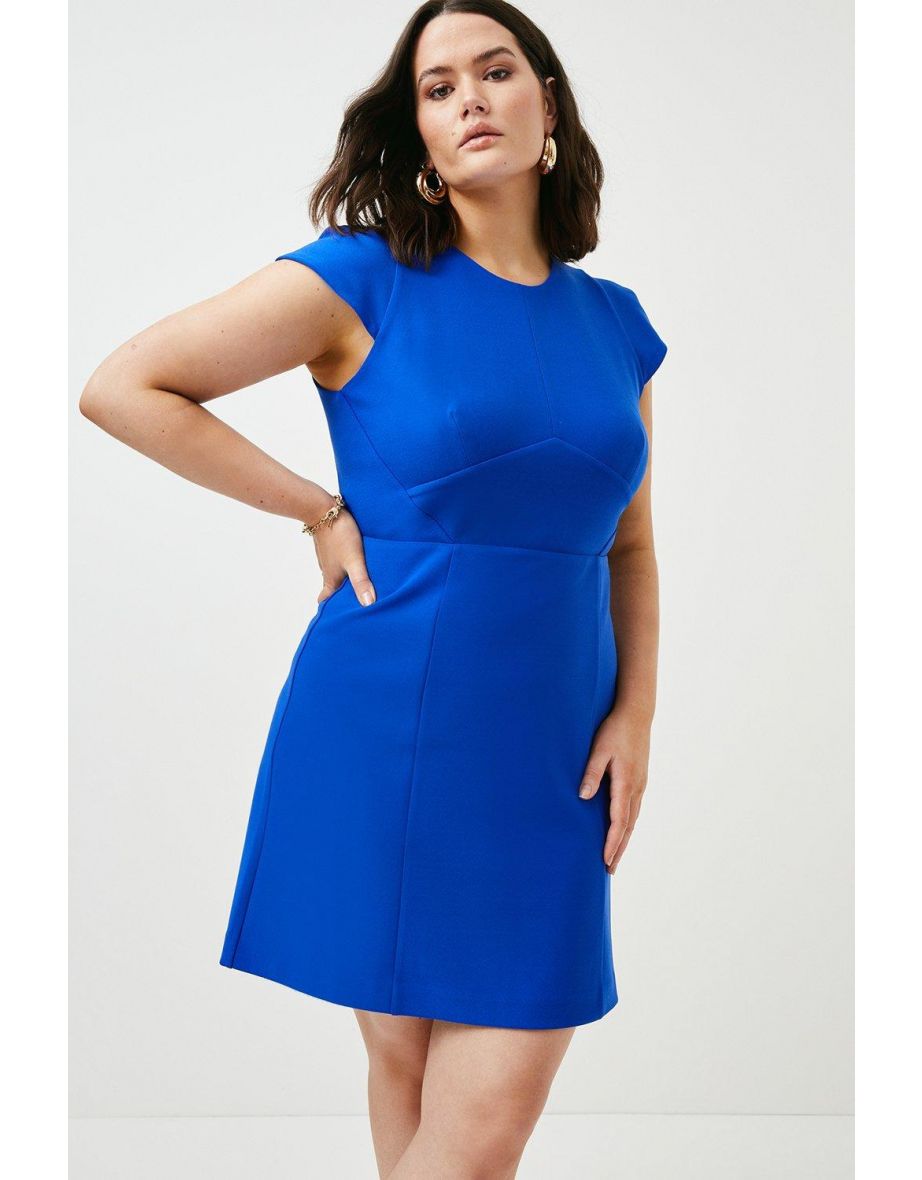 Curve Figure Form Cap Sleeve Woven Dress