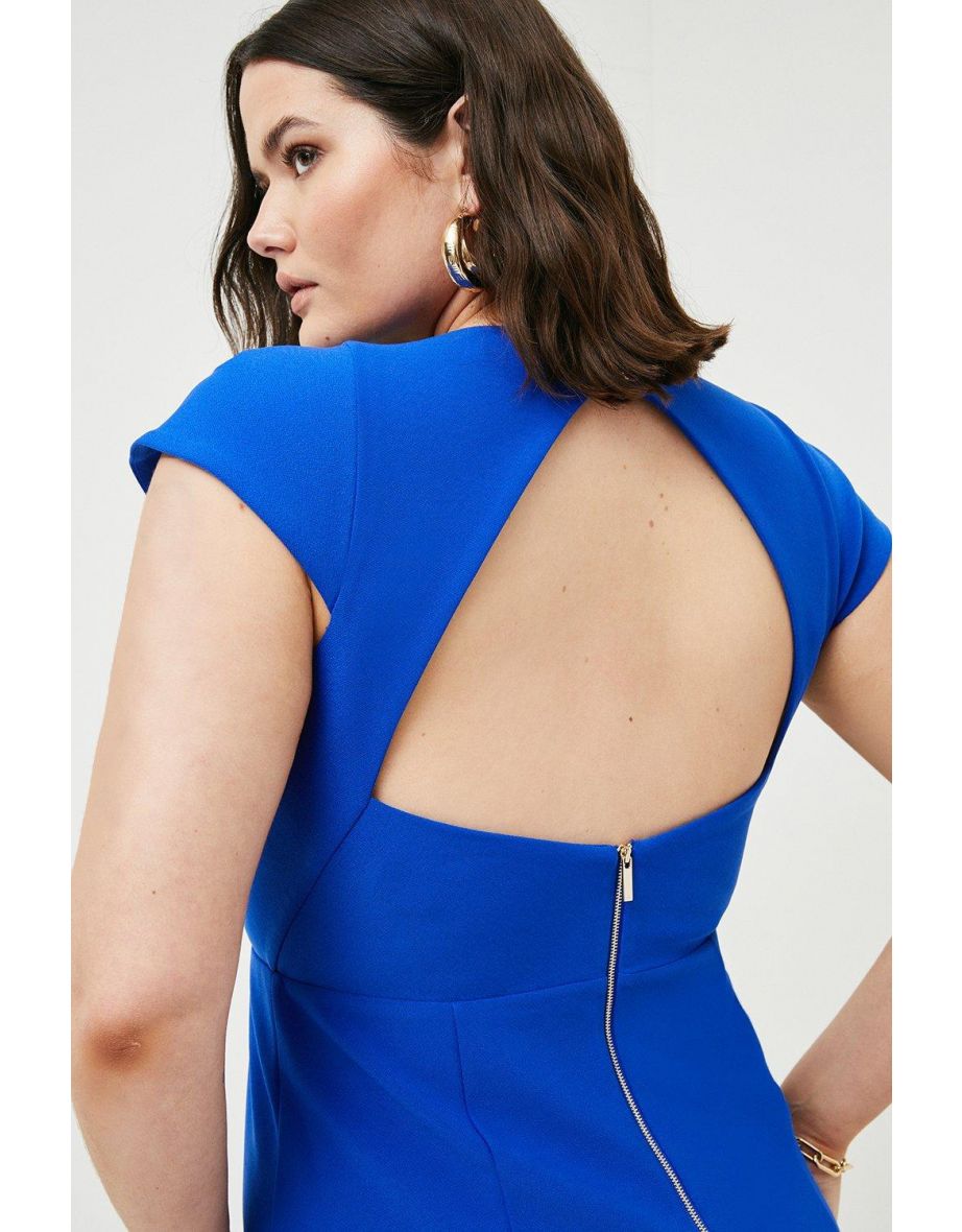 Curve Figure Form Cap Sleeve Woven Dress - 2
