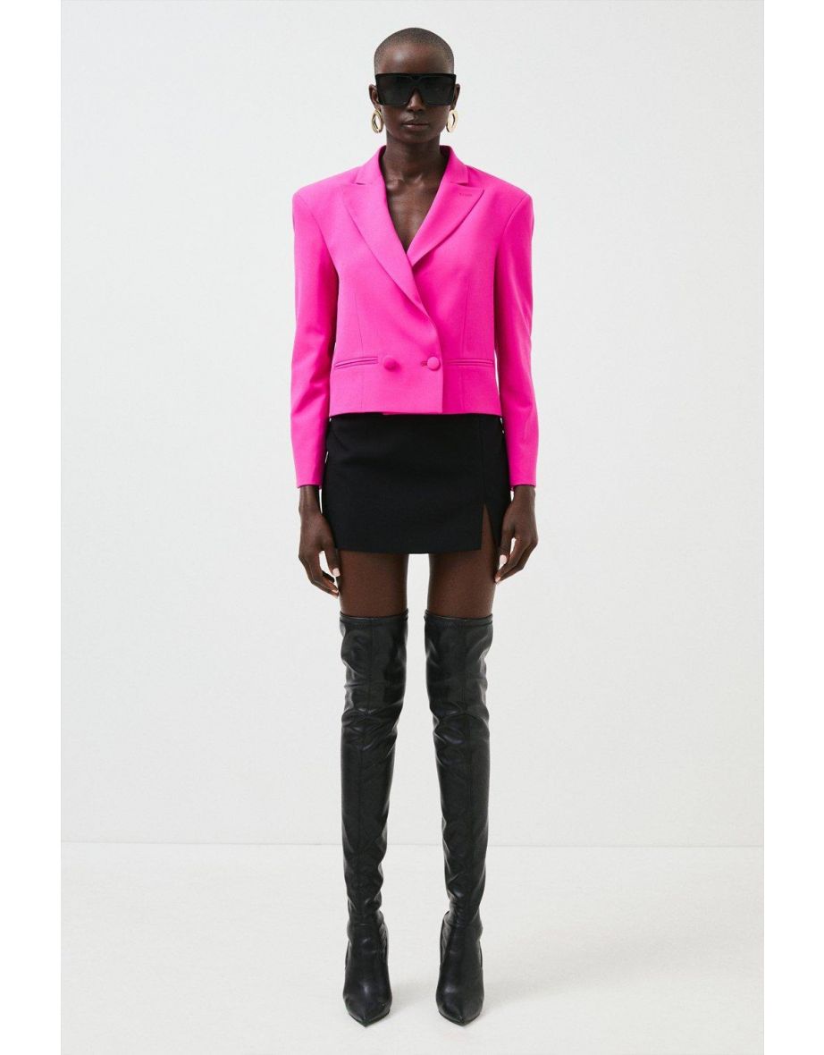 Strong Shoulder Cropped Jacket