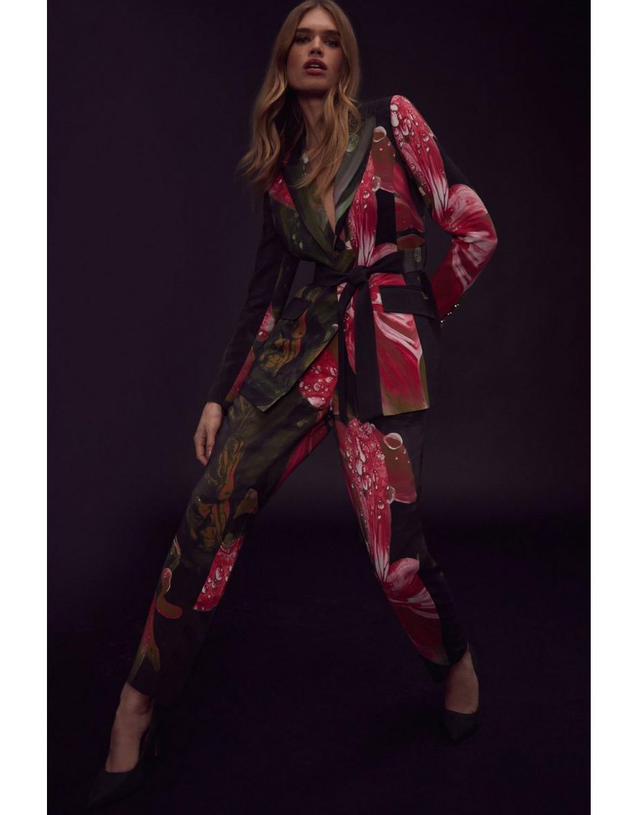 Petite Shadow Crepe Soft Woven Trouser