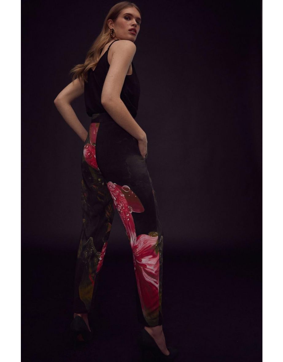 Petite Shadow Crepe Soft Woven Trouser - 2