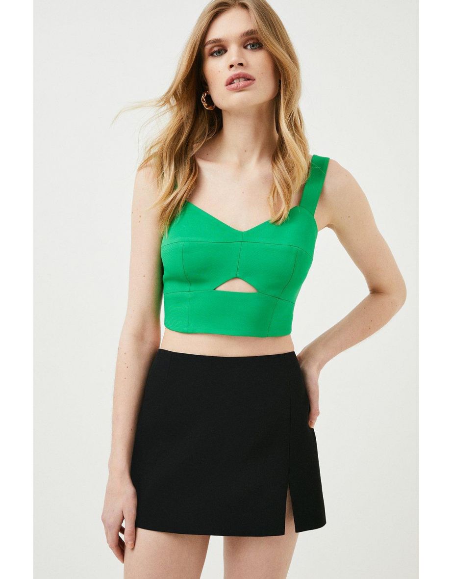 Compact Viscose Cropped Bralette Top