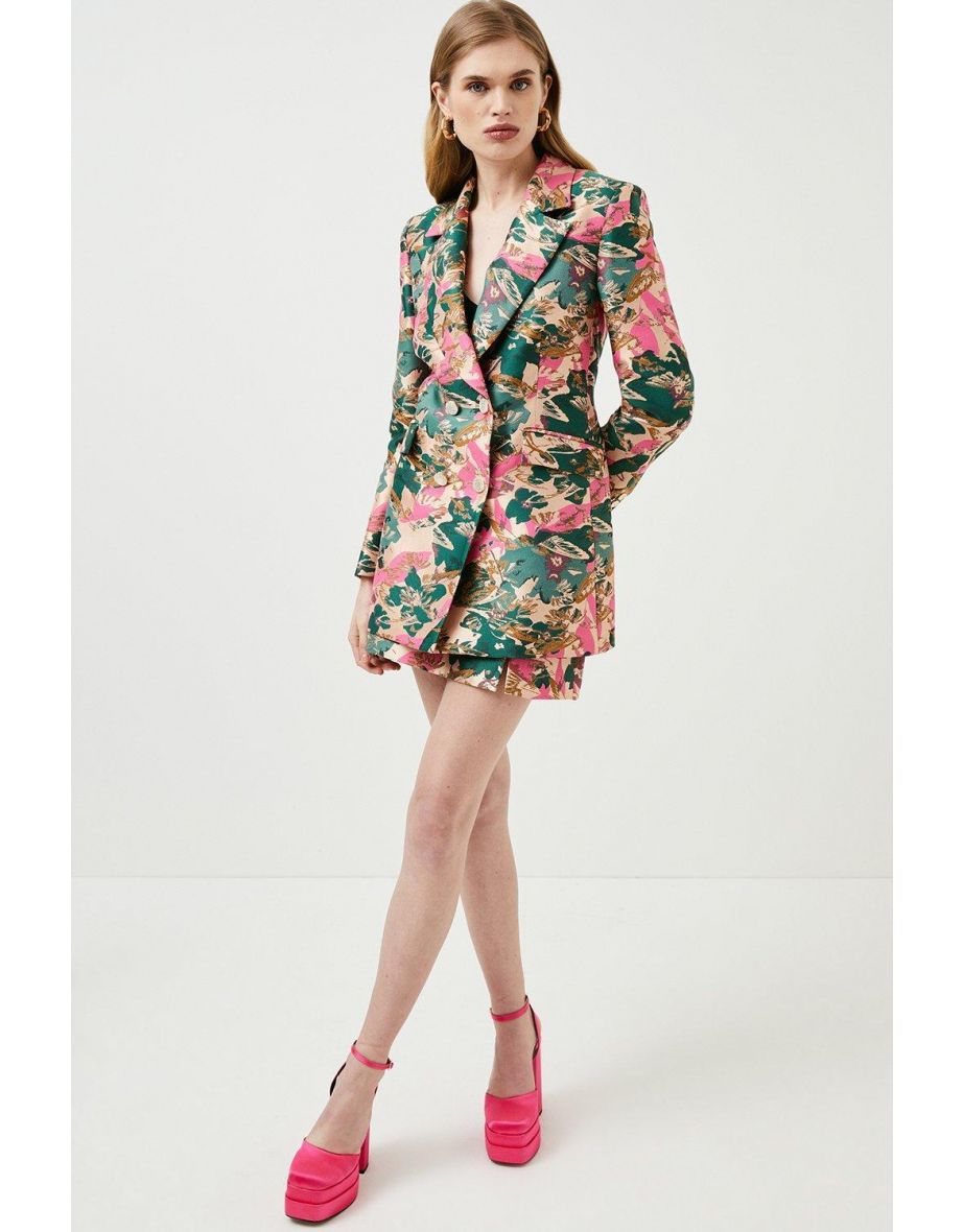 Floral Jacquard Mini Skirt - 2
