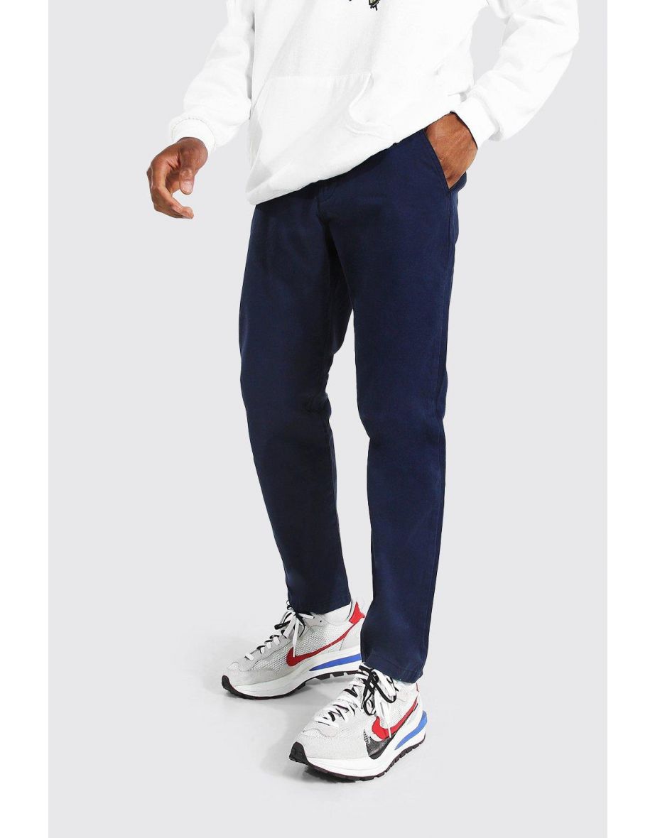 Slim Fit Chino Trousers - navy