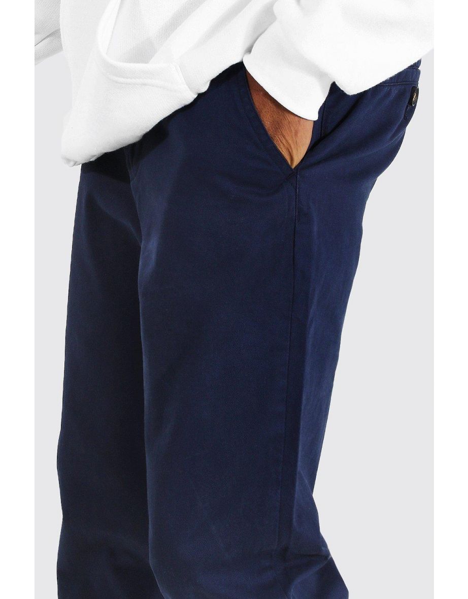 Slim Fit Chino Trousers - navy - 2