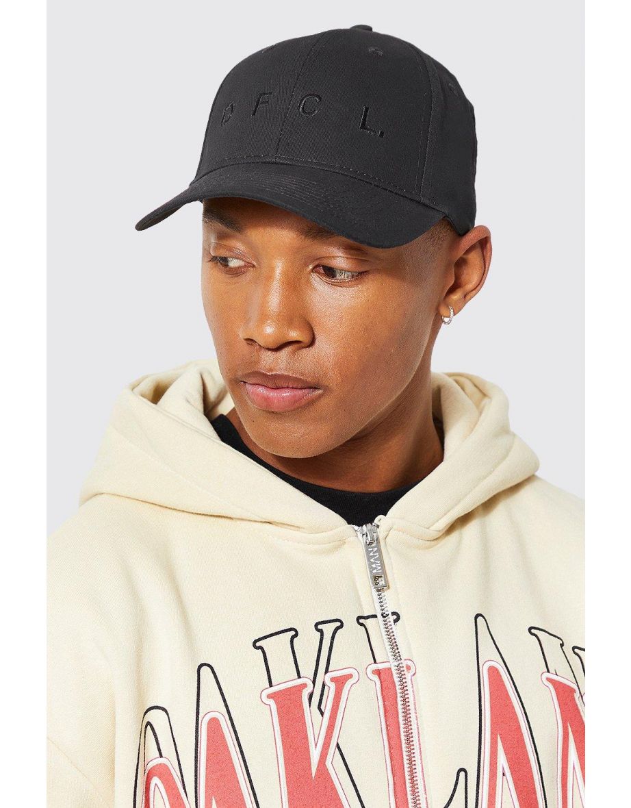 Embroidered Ofcl Curve Peak Cap - black