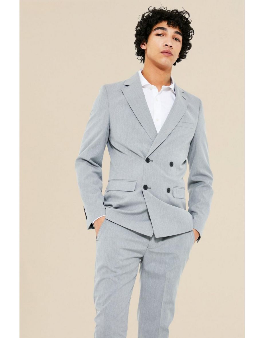 Skinny double breasted discount suit