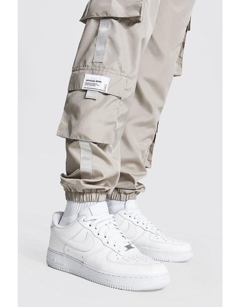 Official Man Shell Cargo Trousers - stone - 2