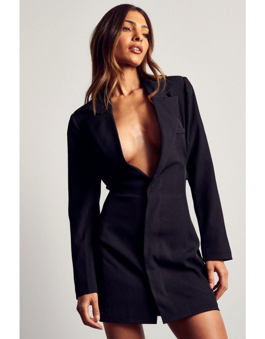 Open Back Tailored Blazer Dress