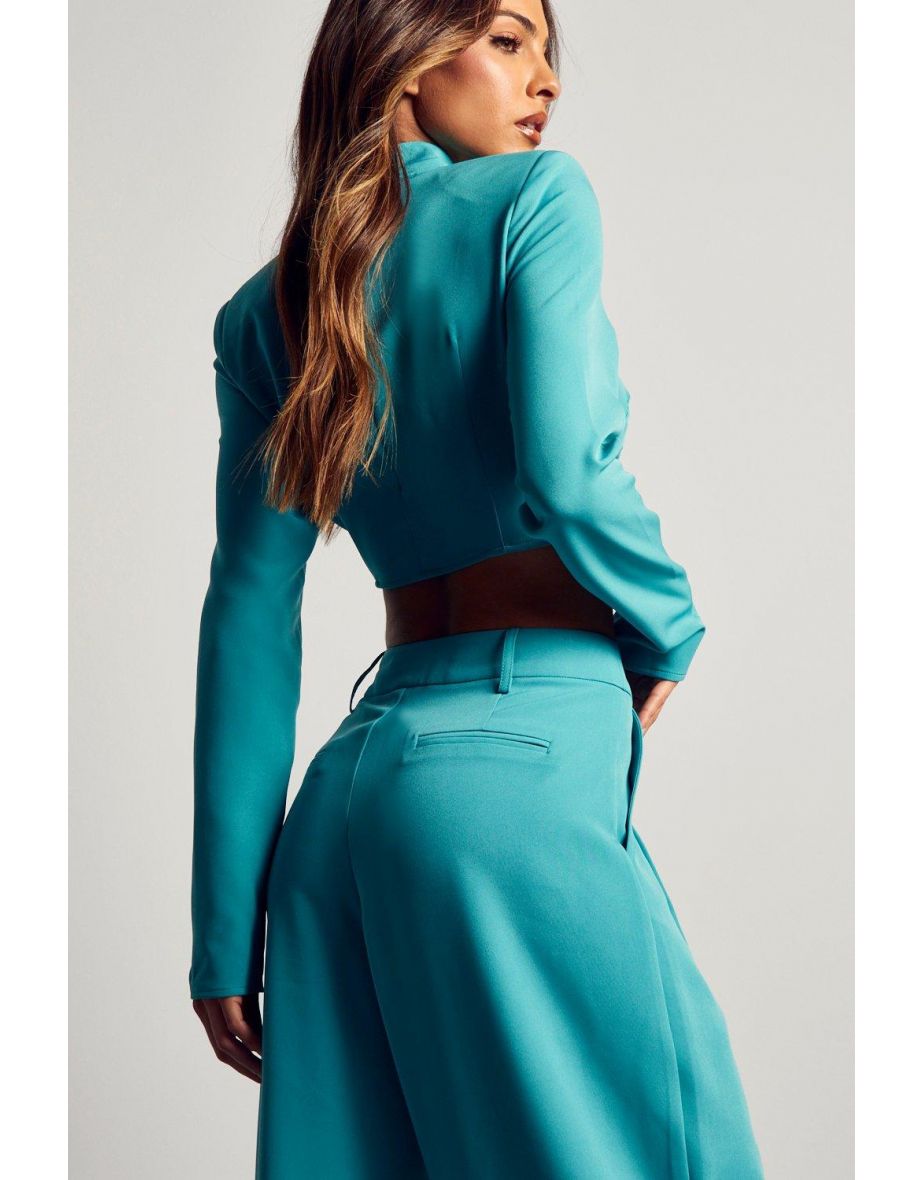 High Neck Cropped Top - 2