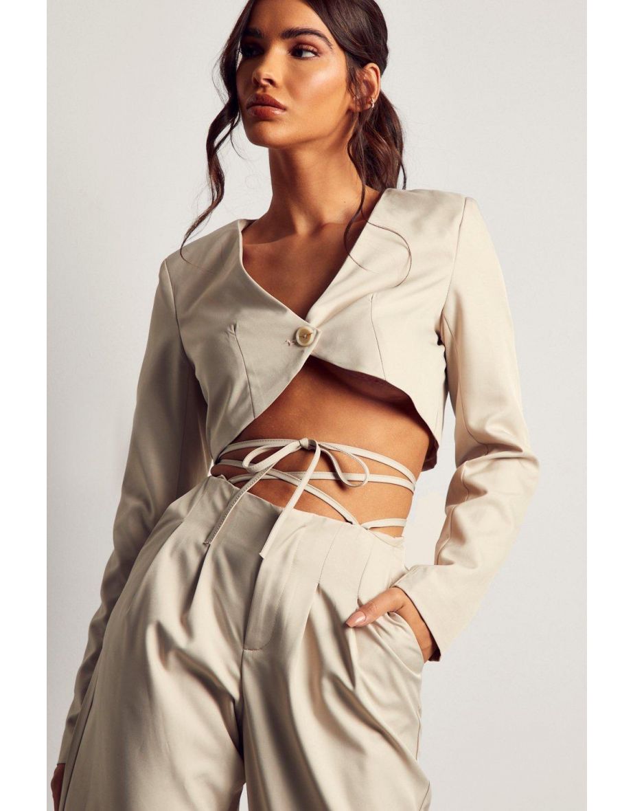 Cropped Blazer Top