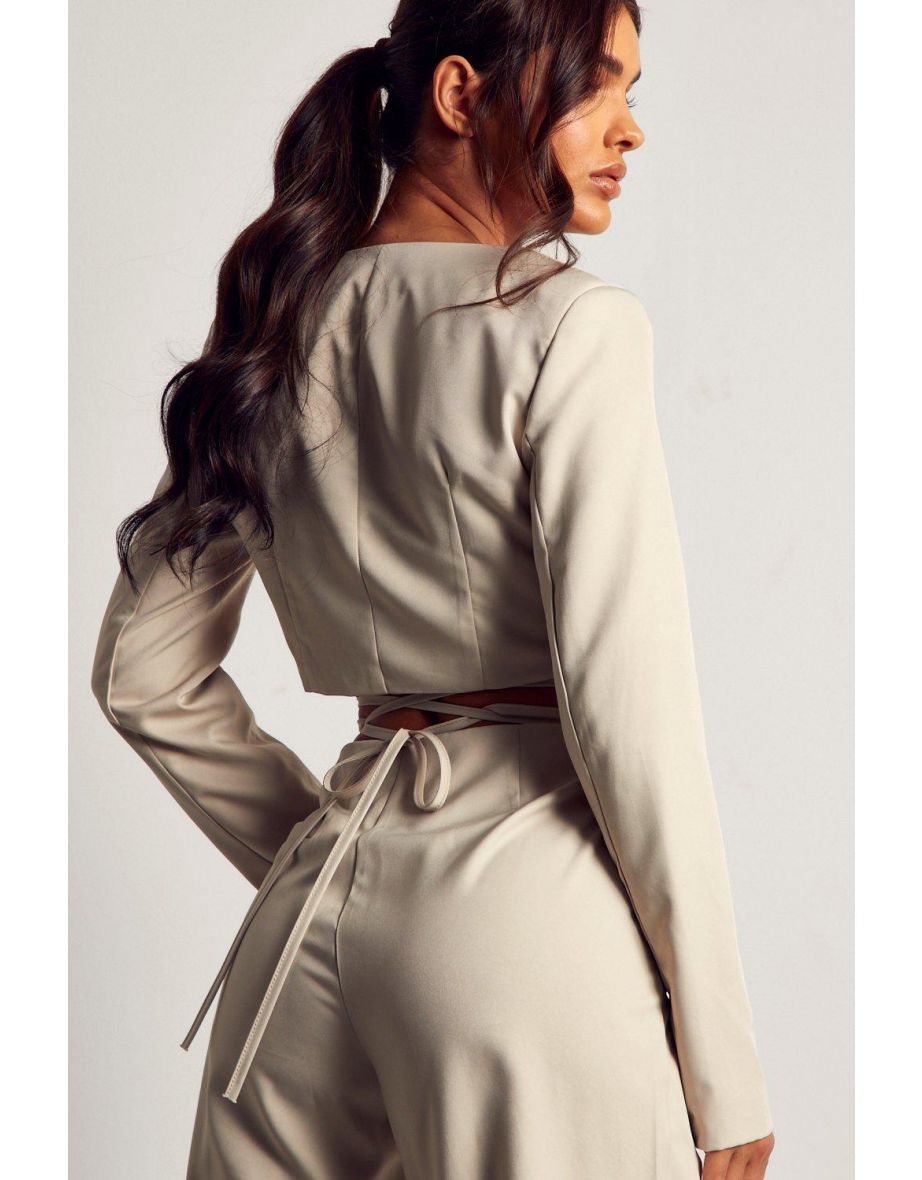 Cropped Blazer Top - 2