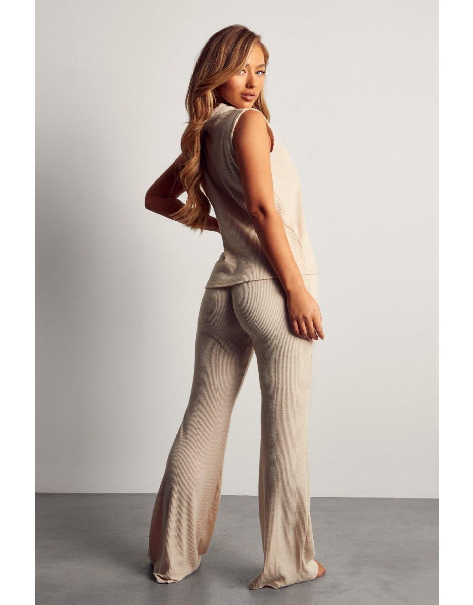 Brushed Rib Relaxed Trouser - 2
