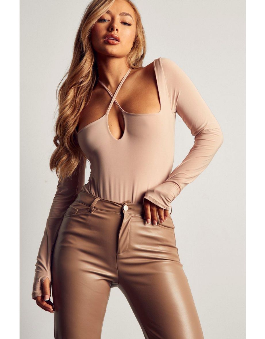 Double Layer Strappy Cross Front Bodysuit