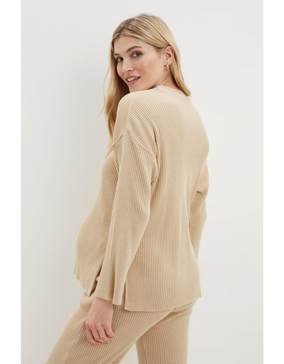 Maternity Knitted Round Neck sweater - 2