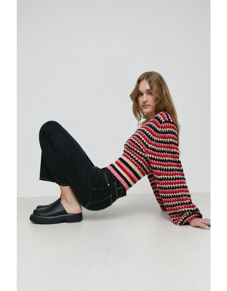Wave Stitch Knit Jumper