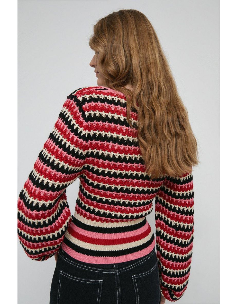 Wave Stitch Knit Jumper - 2