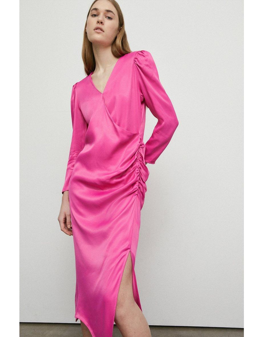 Wrap slip dress discount