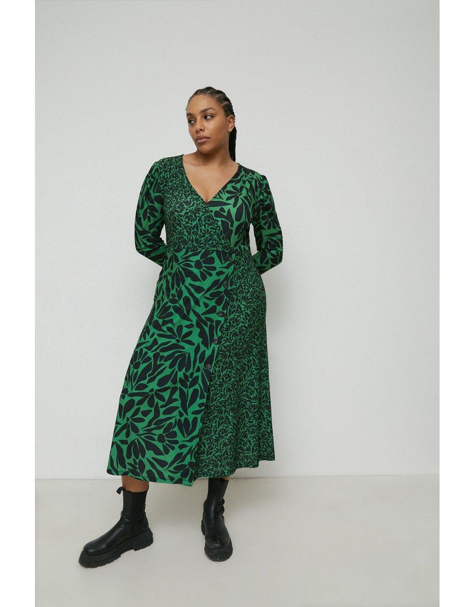 Warehouse floral wrap store dress