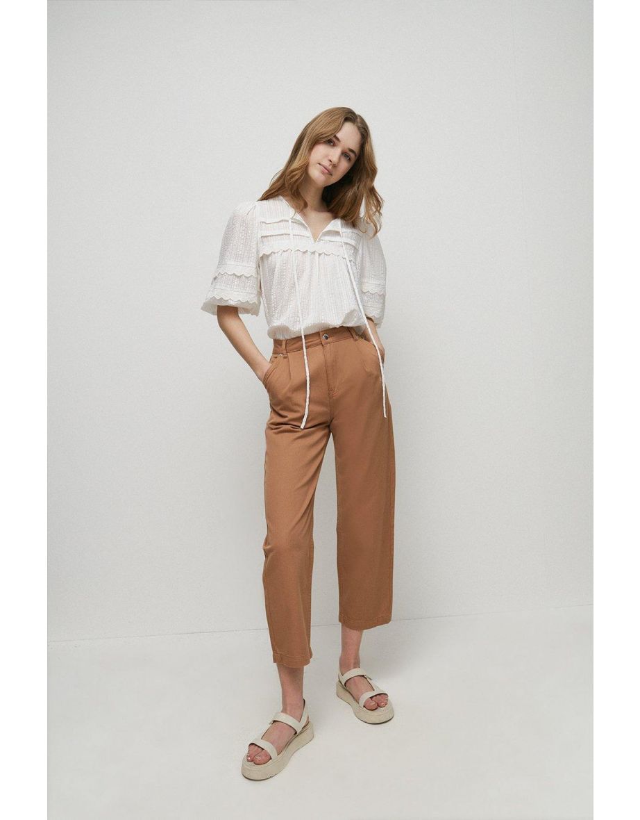 Twill Tuck Front Chino Trouser