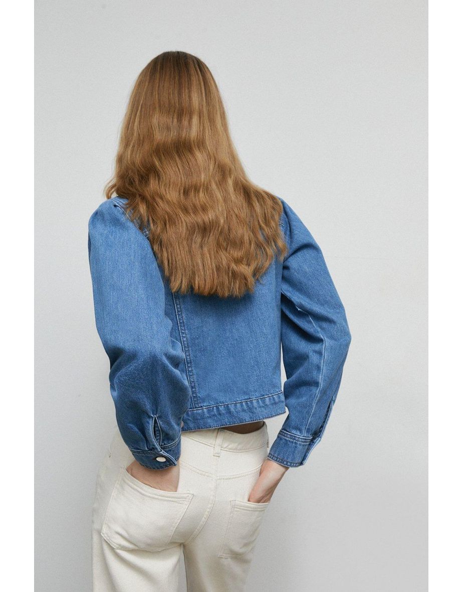 Denim Utility Denim Trucker Jacket - 2