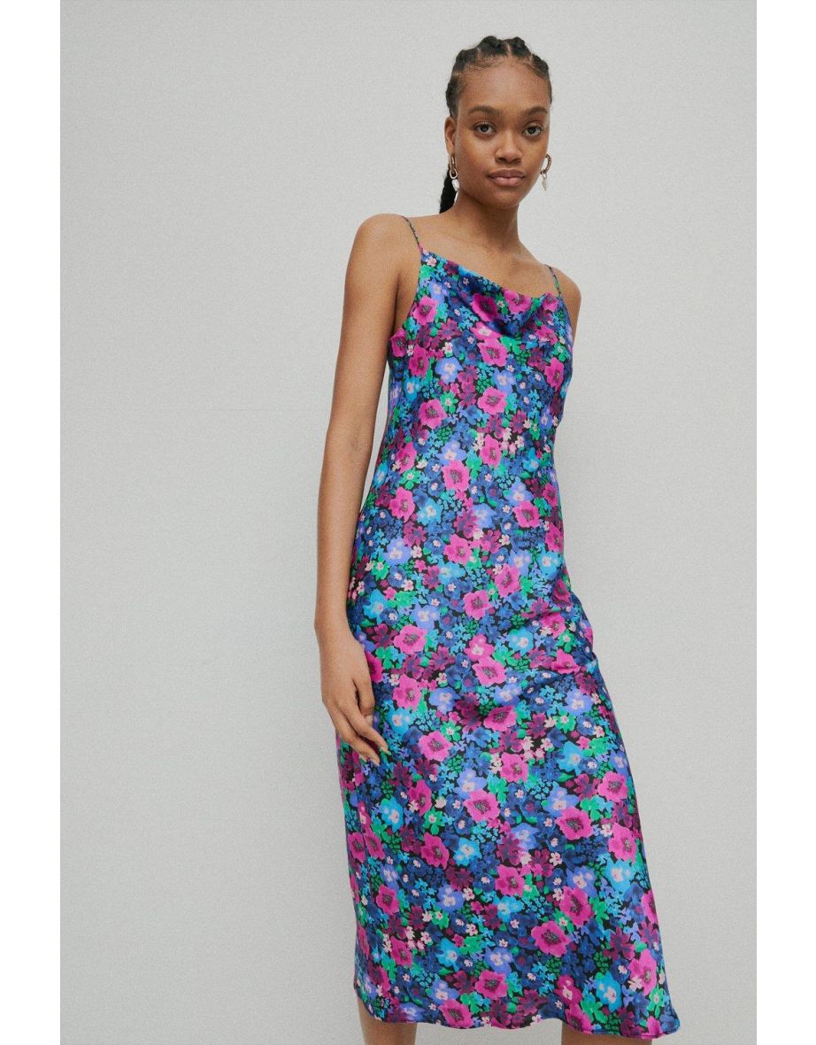 Strappy floral midi dress store