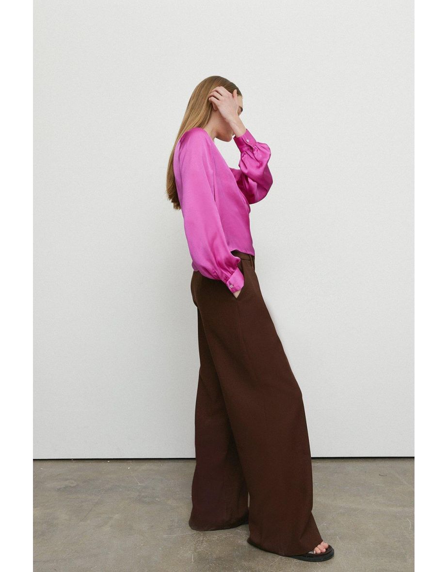 Satin Wrap Top