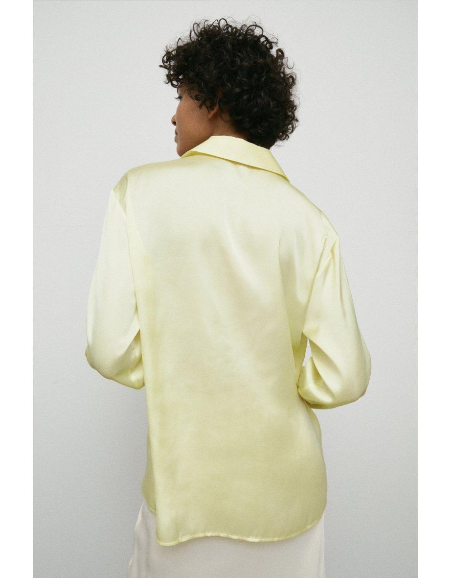 Warehouse Yellow Satin Shirt - 2