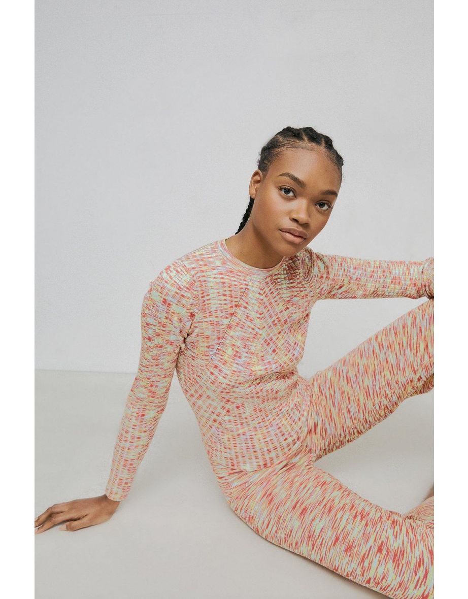 Petite Space Dye Knit Top