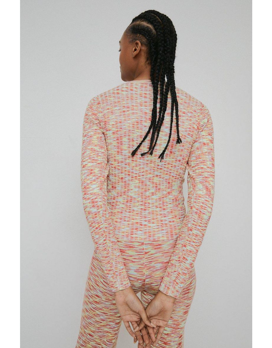 Petite Space Dye Knit Top - 2