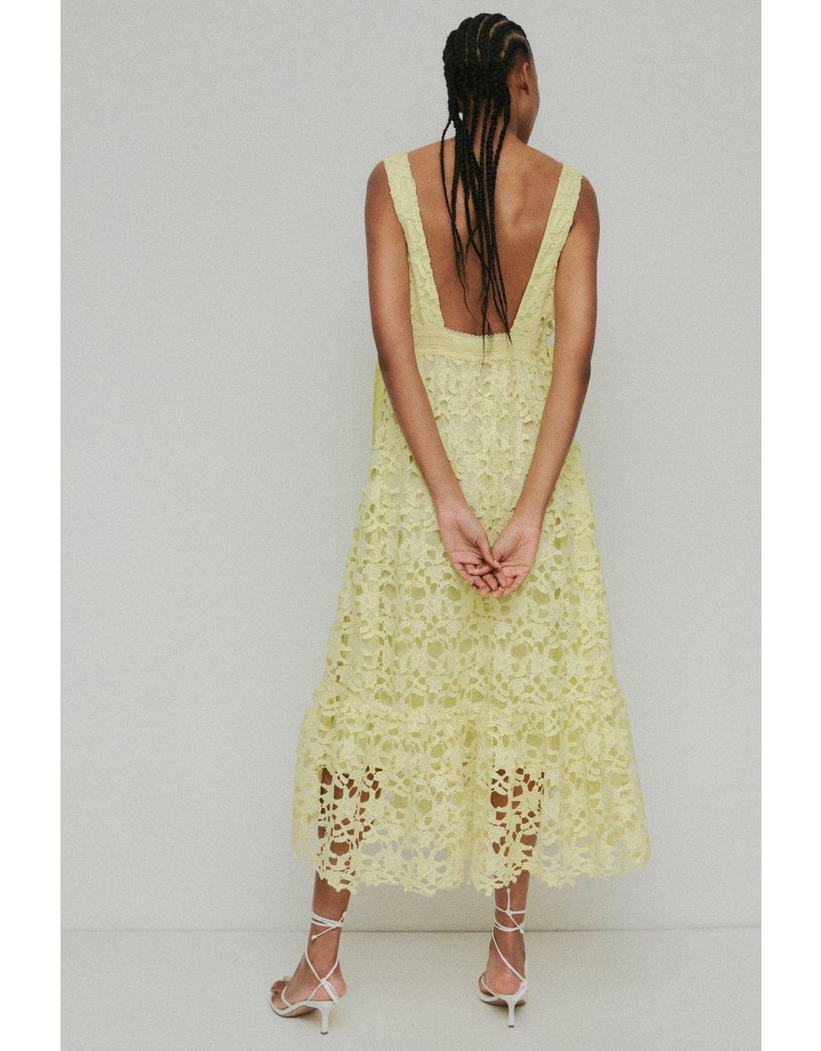 Petite Lace Strappy Square Neck Maxi Dress - 2