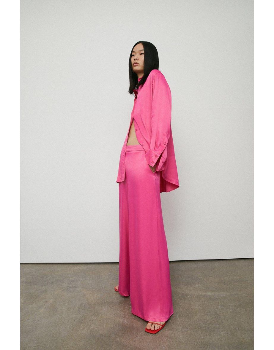 Satin Wide Leg Trouser Coord