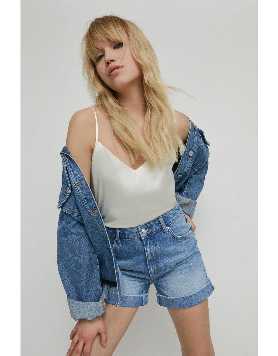 Warehouse denim shorts on sale