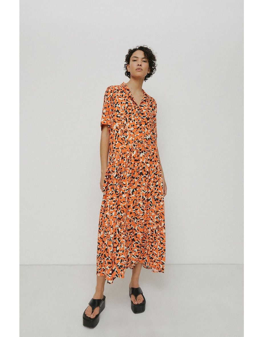 Leopard print midi dress warehouse shop