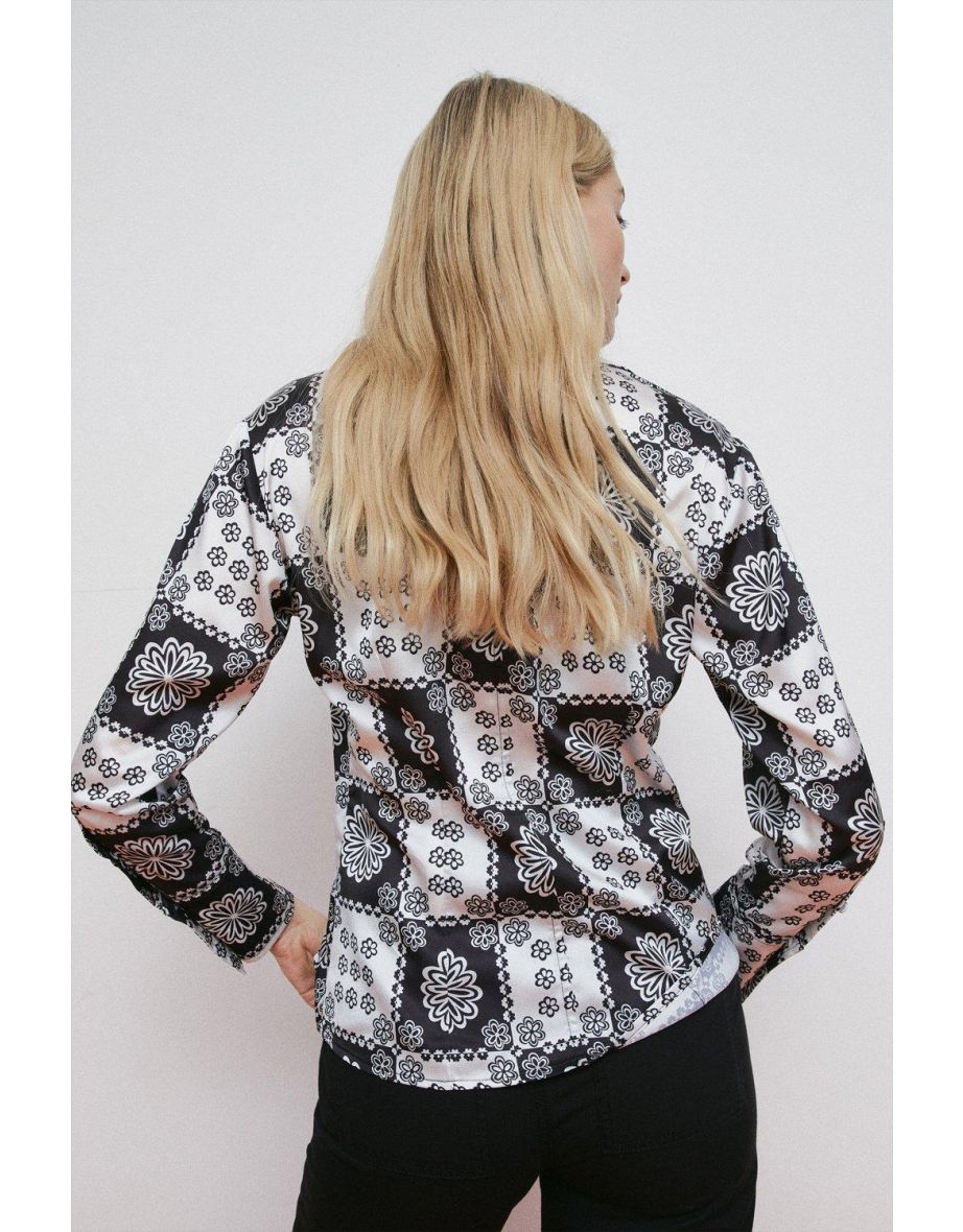 Petite Printed Shirt Coord - 2