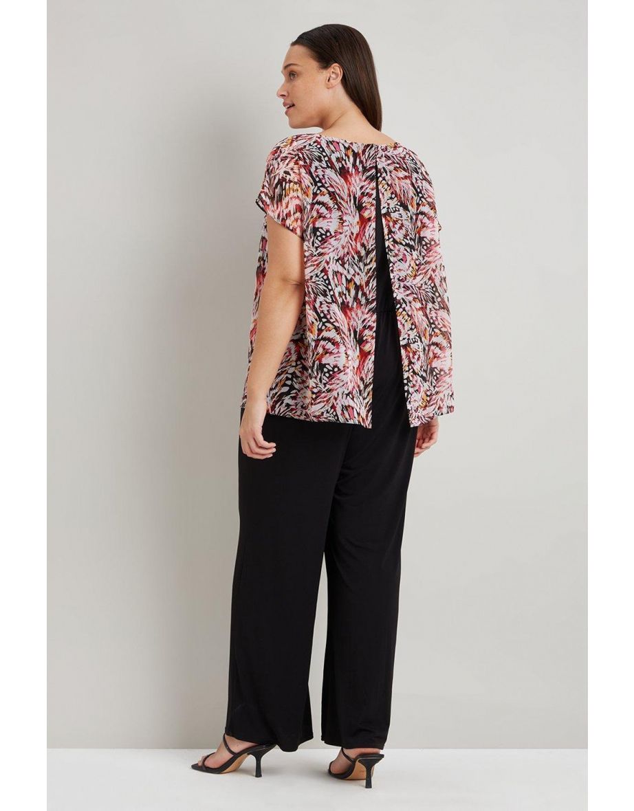 Curve Butterly Overlay Jumpsuit - 2