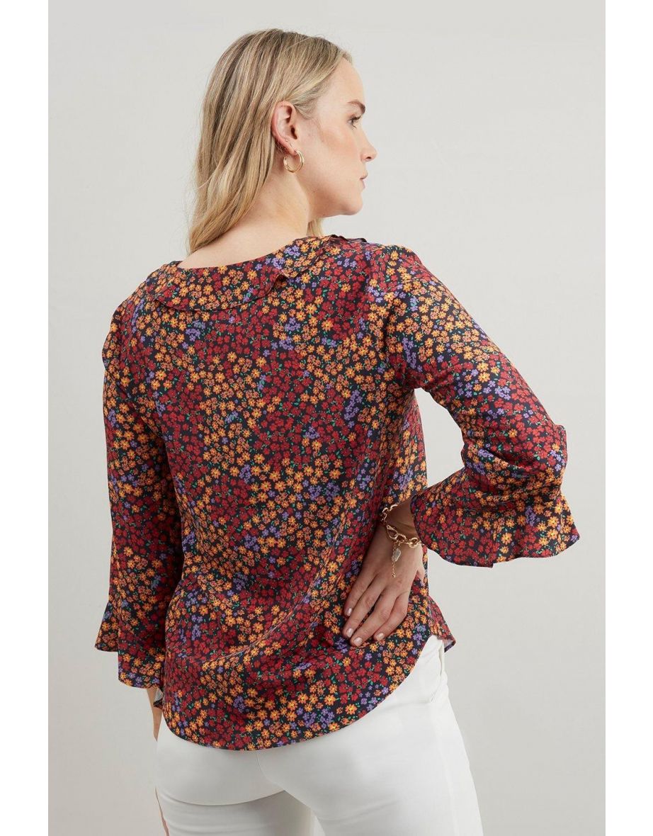 Ditsy Ruffle Top - 2