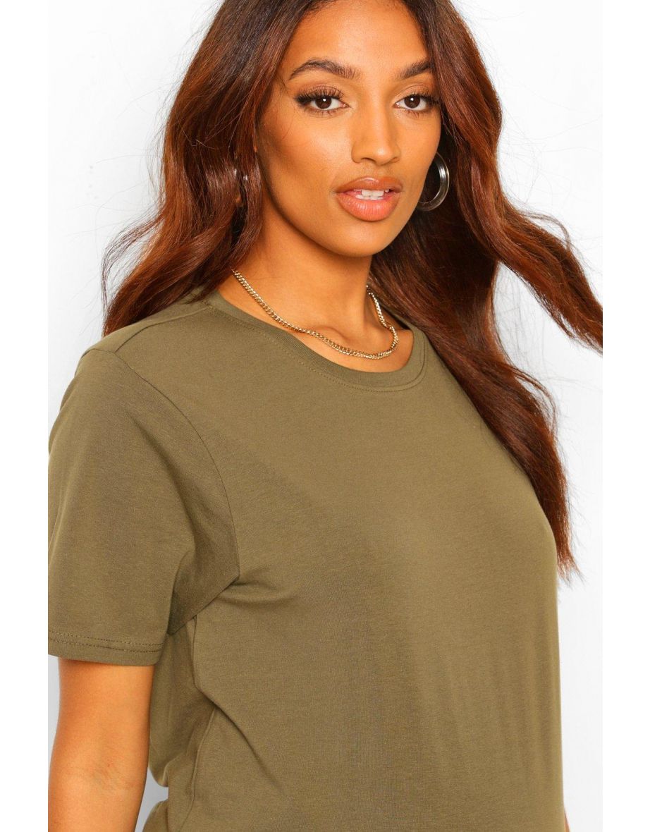 Maternity Cotton T-Shirt - khaki - 3