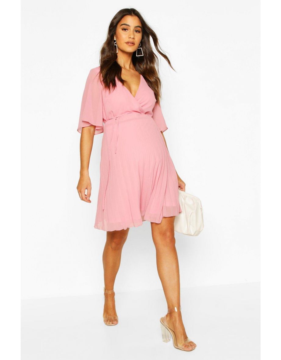 Maternity wrap dress midi hotsell