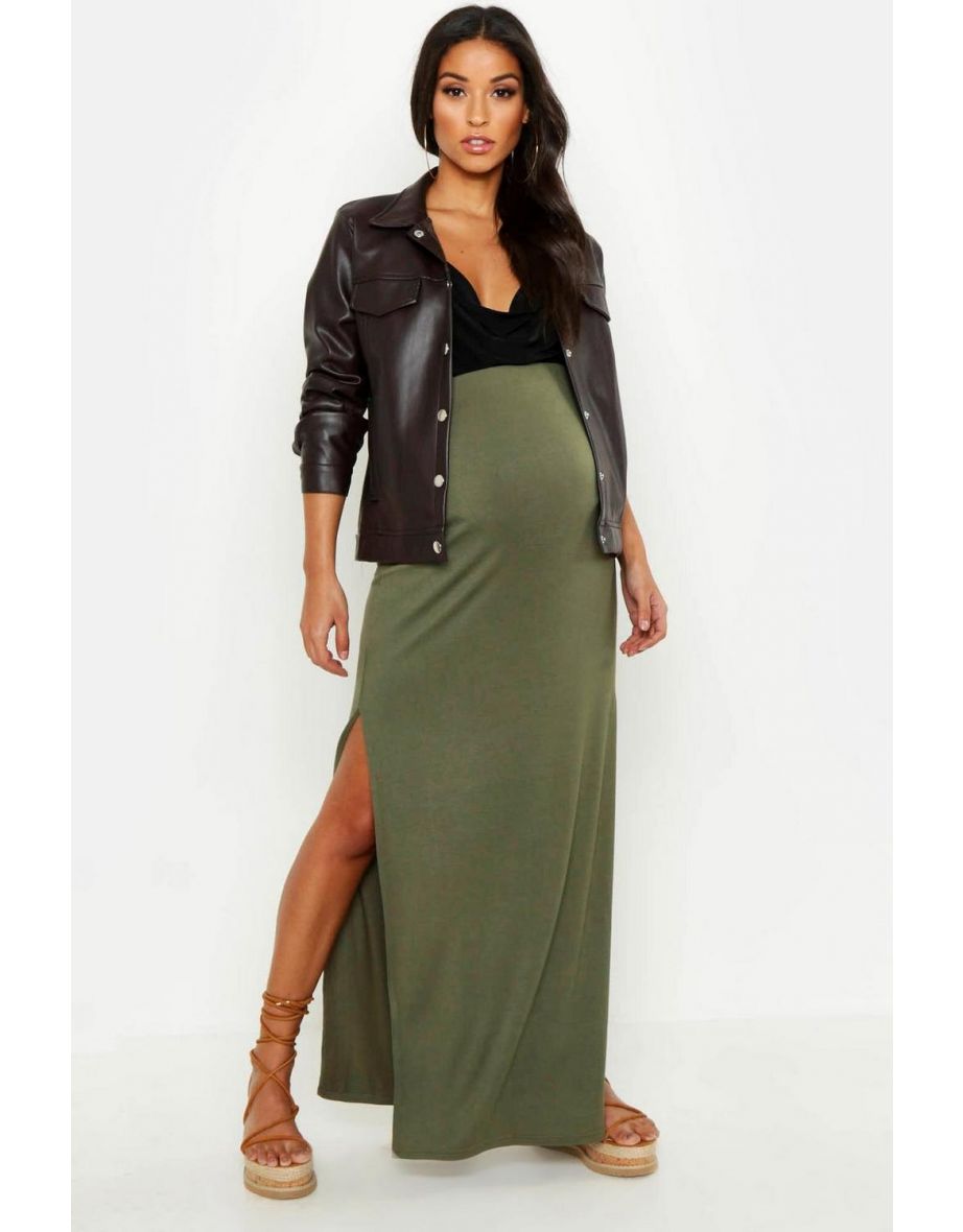 Maternity Basic Jersey Maxi Skirt - black - 3