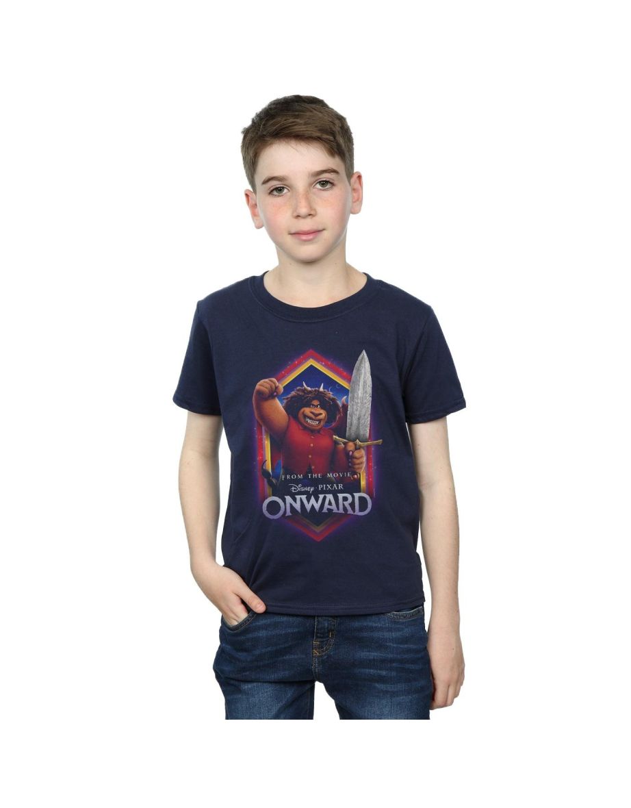 Disney Boys Onward Corey Manticore Crest T-Shirt - Navy Blue