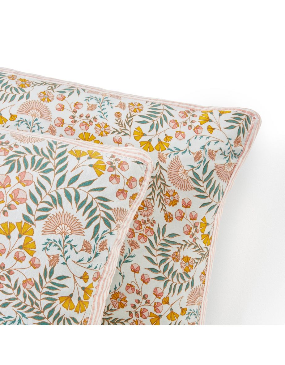 MAJARI Washed Cotton Floral Pillowcase - 3