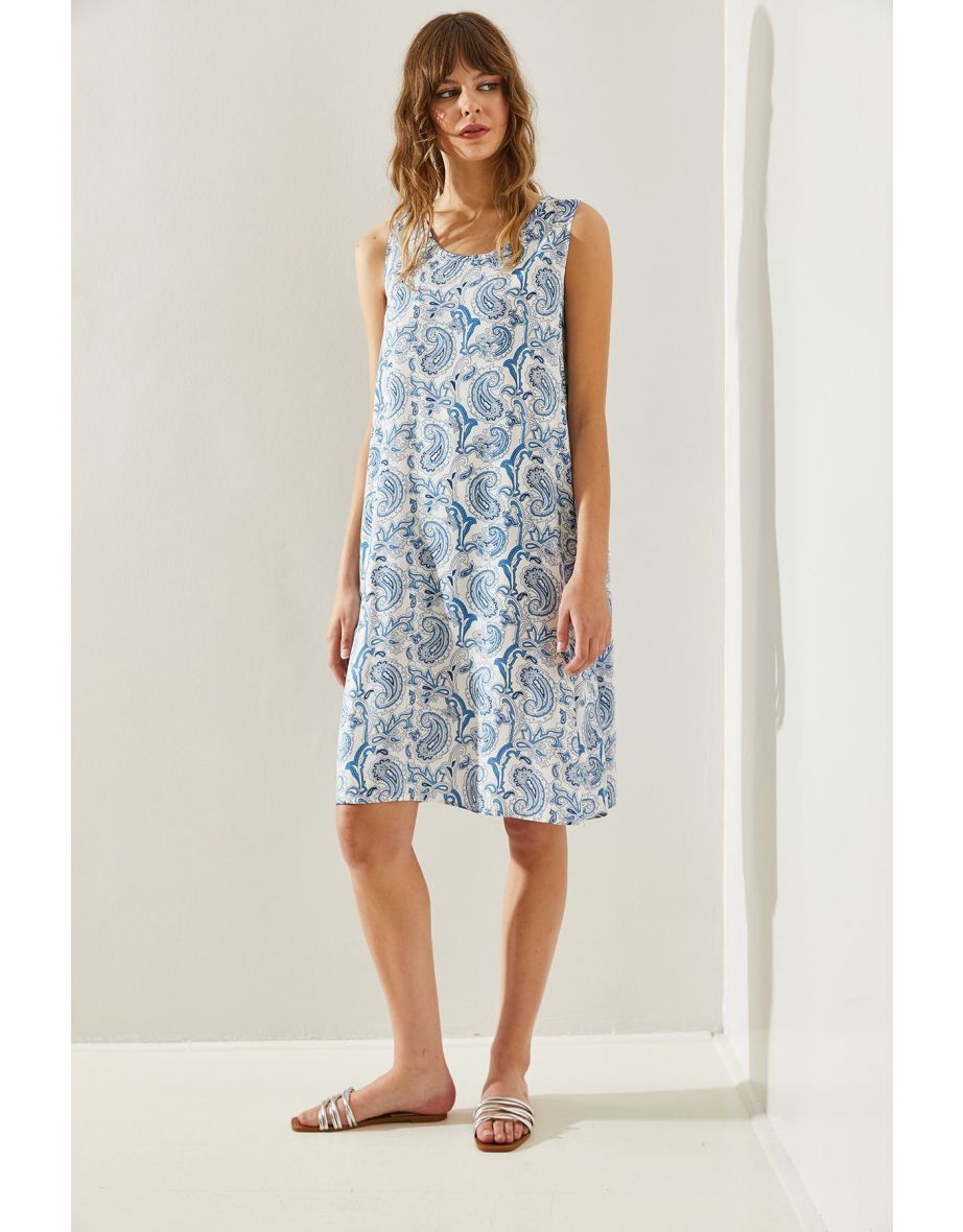 Women's Patterned Viscose Dress
