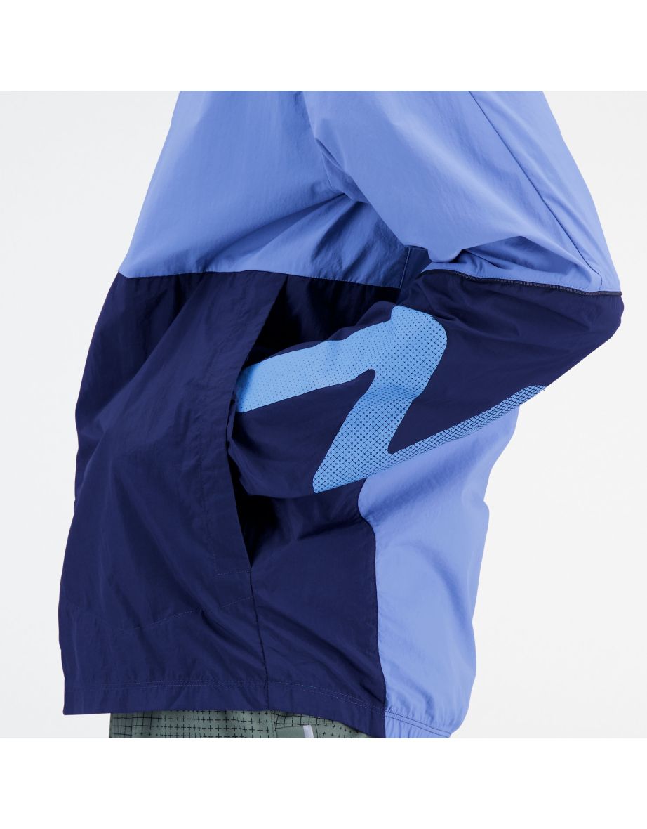 Men's New Balance Graphic Impact Run Packable Jacket in Blue - 6