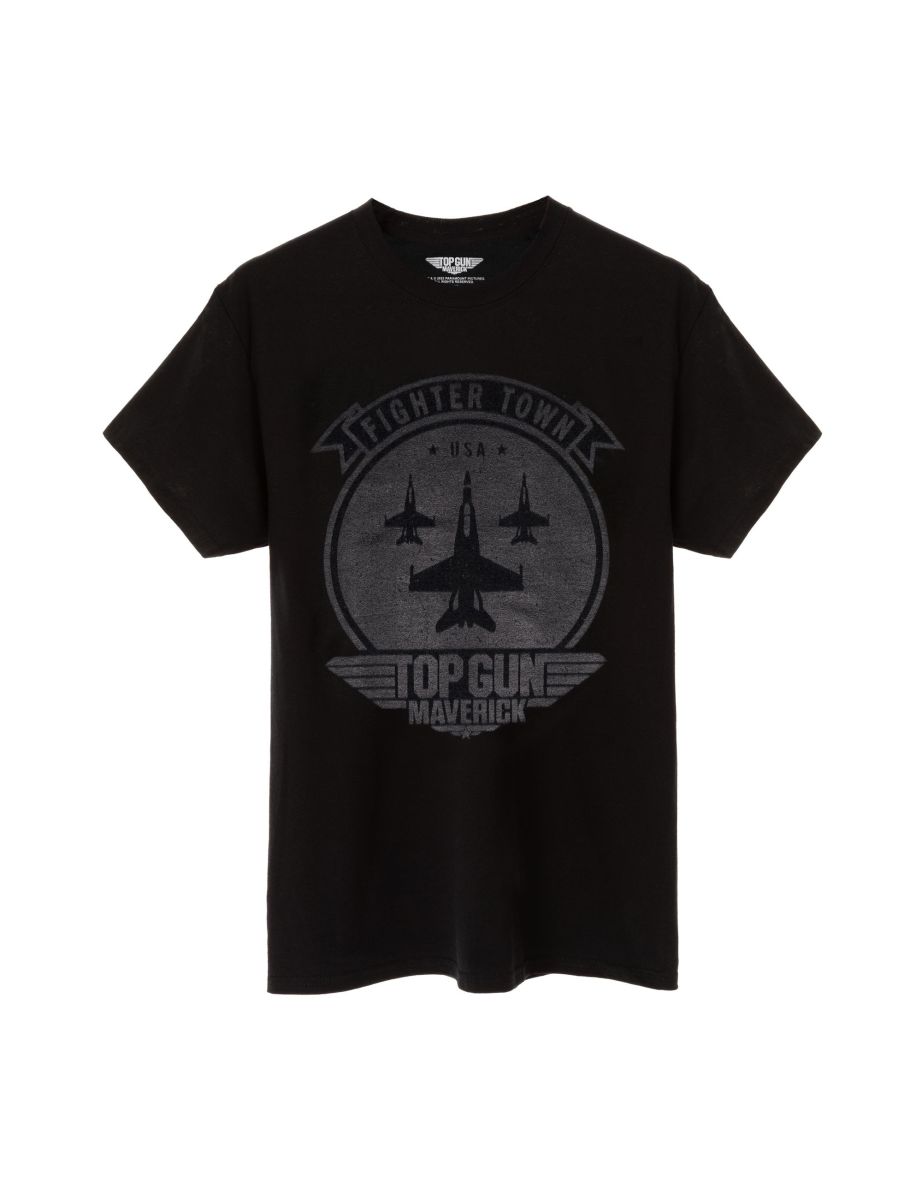 Top Gun: Maverick Mens Fighter Town T-Shirt - Black