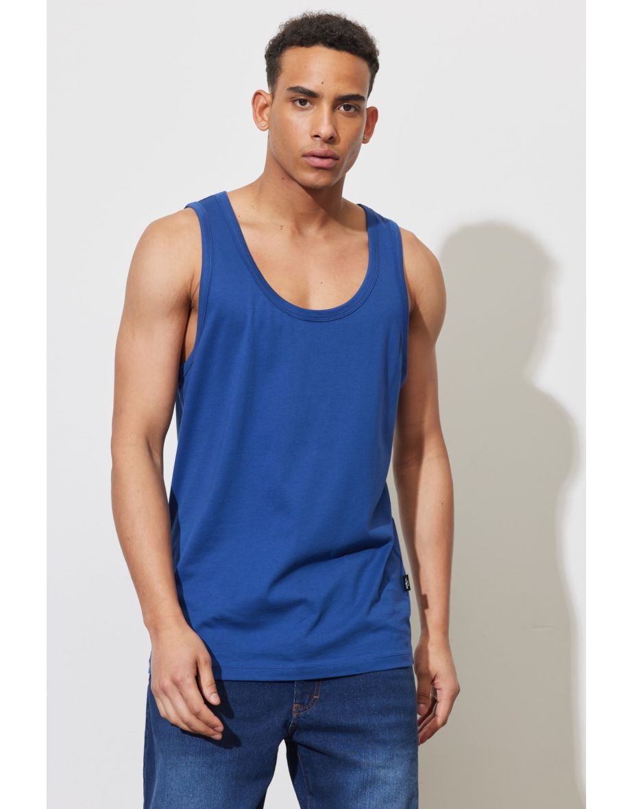 Men's Light Navy Blue Slim Fit Slim Fit Crew Neck Sports Undershirt T-Shirt