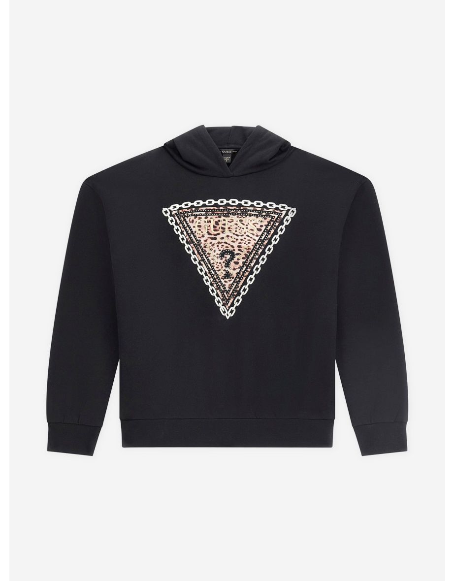 Guess Girls Logo Hoodie in Black