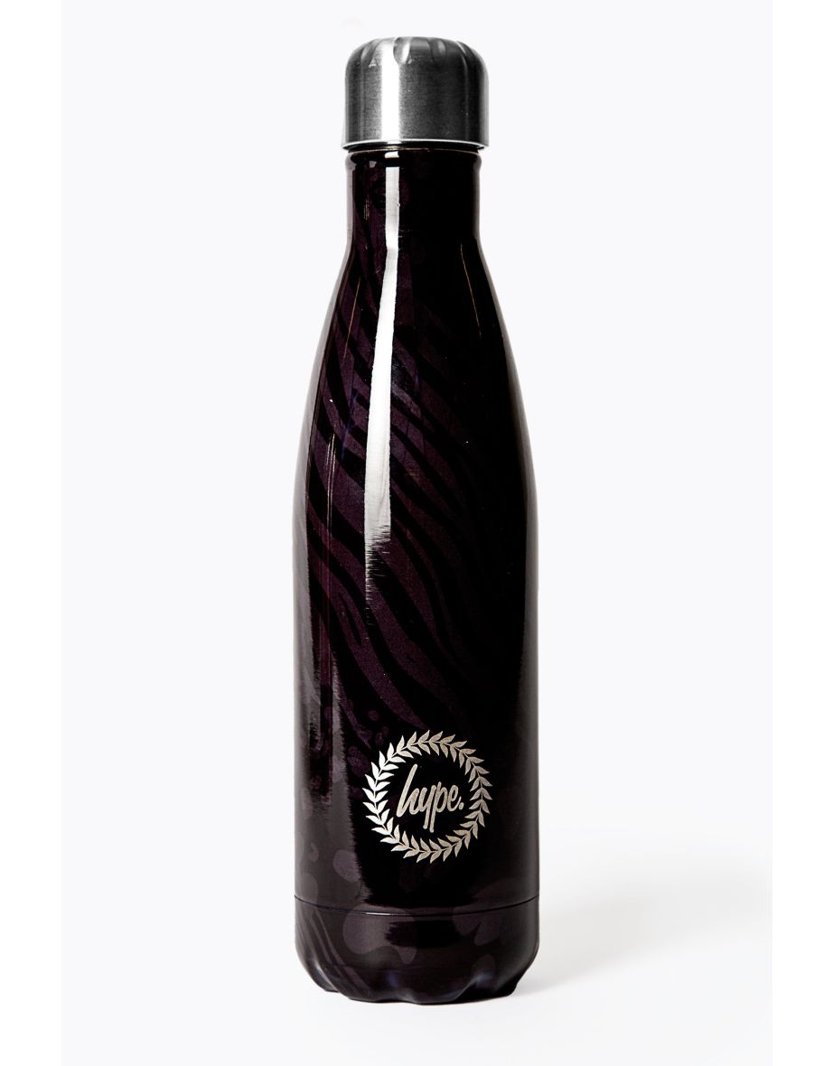 HYPE UNISEX BLACK ANIMAL PRINT WATER BOTTLE