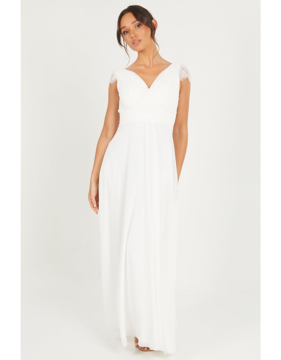 Quiz white maxi dress best sale